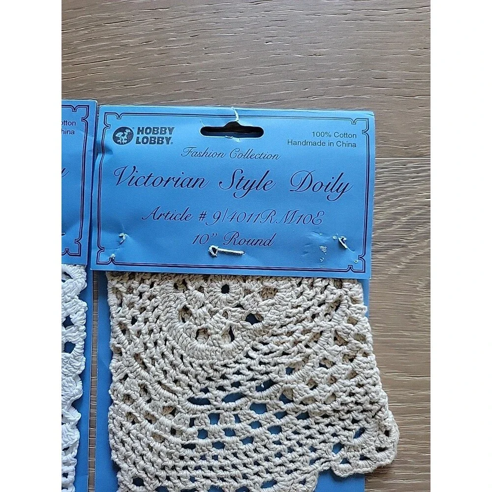 2 Victorian Style Crochet Doily 8